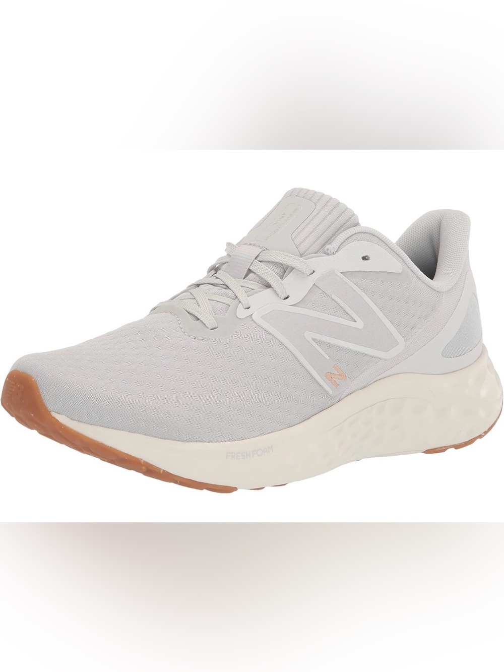 New Balance Women's Light Grey and Gum Fresh Foam Sneaker